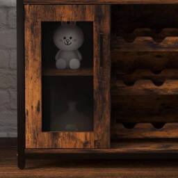 VOGREX Wine Bar Rack Cabinet with Detachable Wine Rack Storage Glass Holder - thumbnail 5