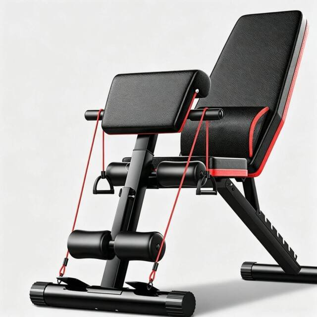 VOGREX Adjustable Weight Bench Gym Fitness Foldable Incline in Black - image 1