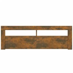 Berkfield Home TV Cabinet with LED Lights Smoked Oak 120x35x40 cm in Brown - Size: 120 x 35 x 40 cm - thumbnail 4