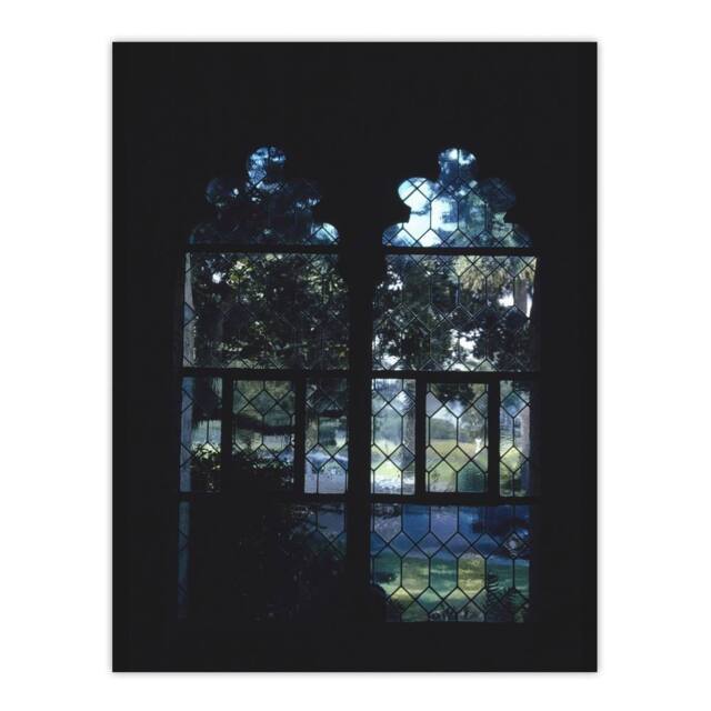 "Artery8 Cloister Hotel Vitro Stained Glass Margolies Wall Art Poster Print in Black - Size: W12"" x H16""" - image 1
