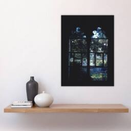 "Artery8 Cloister Hotel Vitro Stained Glass Margolies Wall Art Poster Print in Black - Size: W12"" x H16""" - thumbnail 4