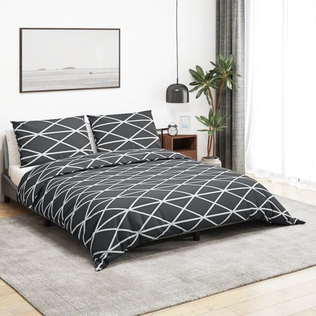 Berkfield Home Duvet Cover Set Grey 200x200 cm Cotton - image 1