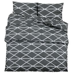 Berkfield Home Duvet Cover Set Grey 200x200 cm Cotton - thumbnail 2