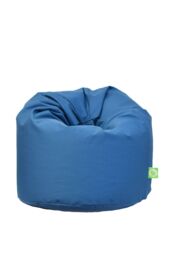 Bean Lazy Cotton Twill French Blue Bean Bag Large Size in Mid Blue - thumbnail 1