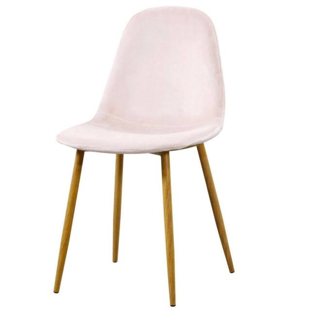 KORVIXA 2‑Pcs Pink Velvet Modern Designer Dining Chairs Pair Kitchen Seat - Size: 100 cm x 100 cm - image 1
