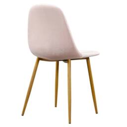 KORVIXA 2‑Pcs Pink Velvet Modern Designer Dining Chairs Pair Kitchen Seat - Size: 100 cm x 100 cm - thumbnail 5