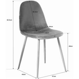 KORVIXA 2‑Pcs Pink Velvet Modern Designer Dining Chairs Pair Kitchen Seat - Size: 100 cm x 100 cm - thumbnail 2