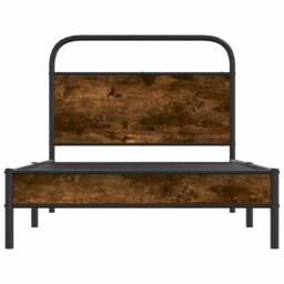 Berkfield Home Bed Frame Without Mattress 90x190 cm Smoked Oak Engineered Wood in Brown - thumbnail 5