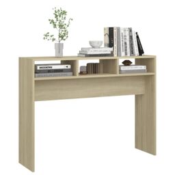 Berkfield Home Console Table Sonoma Oak 105x30x80 cm Engineered Wood in Brown - Size: 105 x 30 x 80 cm - thumbnail 4