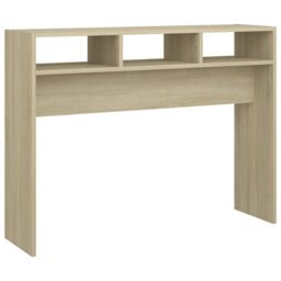 Berkfield Home Console Table Sonoma Oak 105x30x80 cm Engineered Wood in Brown - Size: 105 x 30 x 80 cm - thumbnail 2