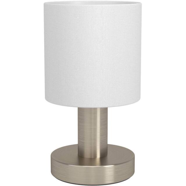 Loops Sleek Modern Satin Nickel Table Lamp for Stylish Indoor Lighting in Metallics - image 1