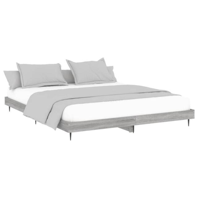 Berkfield Home Durable Bed Frame Grey Sonoma 120x200 cm Engineered Wood - Size: Small Double - image 1