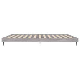 Berkfield Home Durable Bed Frame Grey Sonoma 120x200 cm Engineered Wood - Size: Small Double - thumbnail 7
