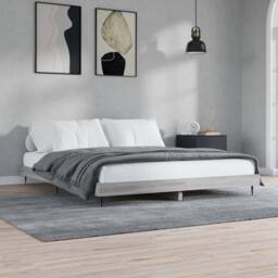 Berkfield Home Durable Bed Frame Grey Sonoma 120x200 cm Engineered Wood - Size: Small Double - thumbnail 2