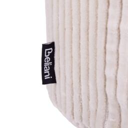 Wyld and Coco Round Pouffe Light Beige Cotton 40 x 25 Corduroy-Style - thumbnail 5