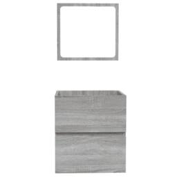Berkfield Home Bathroom Cabinet with Mirror Grey Sonoma Engineered Wood - thumbnail 5
