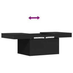 Berkfield Home Coffee Table Black 100x55x40 cm Engineered Wood - Size: 100 x 55 x 40 cm - thumbnail 9