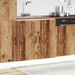 Berkfield Home Sink Base Cabinet Kalmar Old Wood 80x46x81.5 cm Engineered Wood in Brown - thumbnail 3
