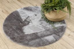 RugsX Dywaniki Łazienkowe Rug in Grey - Size: 100 cm diameter - thumbnail 5