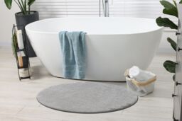 RugsX Dywaniki Łazienkowe Rug in Grey - Size: 100 cm diameter - thumbnail 3