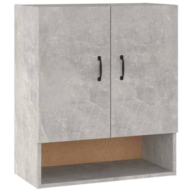 Berkfield Home Wall Cabinet Concrete Grey 60x31x70 cm Engineered Wood - Size: 60 x 31 x 70 cm - image 1