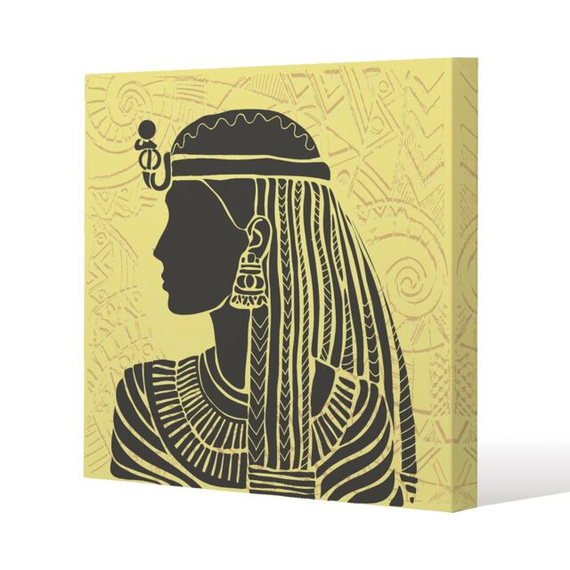 Benjamin Tate Design Egyptian Women on Yellow (Canvas Print) / 114 x 114 x 4cm in Natural - Size: 114 x 114 x 4 cm - image 1