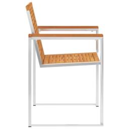 Berkfield Home Garden Chairs 2 pcs Solid Acacia Wood & Stainless Steel in Brown - thumbnail 4
