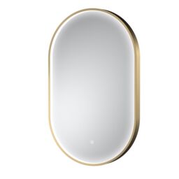 Balterley Oval Inset Framed LED Mirror & Demister Pad, 800x500mm - Brushed Brass in Metallics