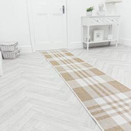 runrug Carpet Runner Rug - Indoor/Outdoor, Reversible, 2mm - 'Chequered' in Brown - Size: 60 cm x 420 cm - thumbnail 3