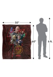 Black Adam Blanket, 152x127 cm Character Bolt Silky Touch Super Soft Throw Blanket in White - thumbnail 5