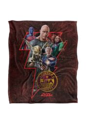Black Adam Blanket, 152x127 cm Character Bolt Silky Touch Super Soft Throw Blanket in White - thumbnail 1