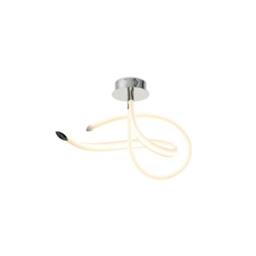 Netlighting Armonia Semi Flush Ceiling Curl 40W LED 3000lm Chrome Frosted Acrylic in White - thumbnail 1