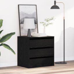 Berkfield Home Corner Chest of Drawers Black Oak 60x41x58 cm Engineered Wood - Size: 60 x 41 x 58 cm - thumbnail 4