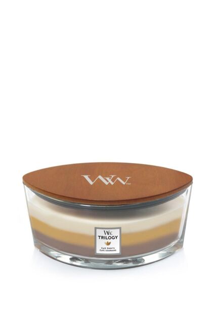 Woodwick Women's Trilogy Café Sweets Ellipse Candle - image 1