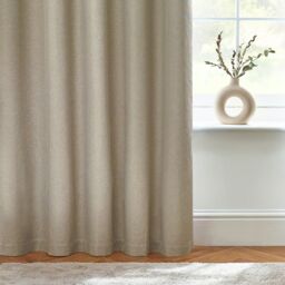 Furn Dawn Blackout Eyelet Curtain Pair in Natural - Size: 168 cm width x 183 cm drop - thumbnail 4
