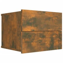 Berkfield Home Bedside Cabinets 2 pcs Smoked Oak 40x30x30 cm Engineered Wood in Brown - Size: 40 x 30 x 30 cm - thumbnail 4