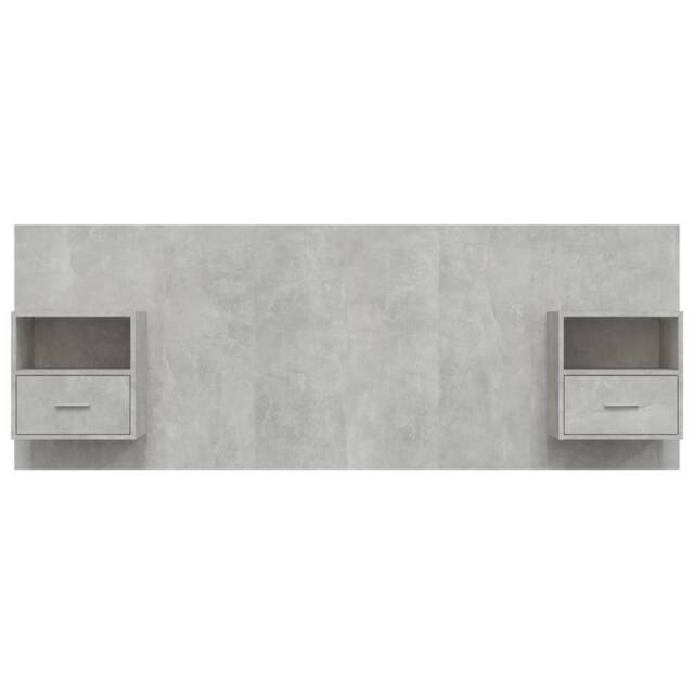 Berkfield Home Classic Bed Headboard with Cabinets Concrete Grey Engineered Wood - image 1