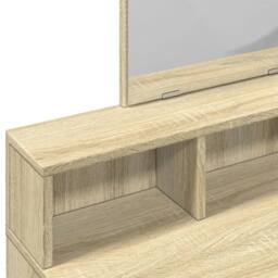 Berkfield Home Dressing Table with Mirror Sonoma Oak 80x41x144.5 cm in Brown - thumbnail 7