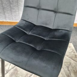 KOSY KOALA Dining Chairs Set Of 2 Tufted Chairs Velvet Chairs Seats in Black - thumbnail 6
