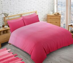 Velosso Elevations Duvet Cover & Pillowcase Set - Printed Cotton Rich in Pink - Size: King