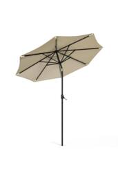 H&O Direct Outdoor Solar LED Lights Parasol with Crank (Base not included) in Beige - thumbnail 3