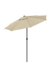 H&O Direct Outdoor Solar LED Lights Parasol with Crank (Base not included) in Beige - thumbnail 4
