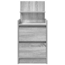 Berkfield Home Durable Bedside Cabinet with 2 Drawers Grey Sonoma 38x34x80 cm - Size: 38 x 34 x 80 cm - thumbnail 6