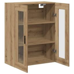 Berkfield Home Wall Mounted Cabinet Artisan Oak 69.5x34x90 cm in Brown - thumbnail 5