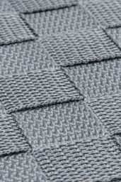 JVL Vichy Square Nylon Laundry Hamper in Grey - thumbnail 3