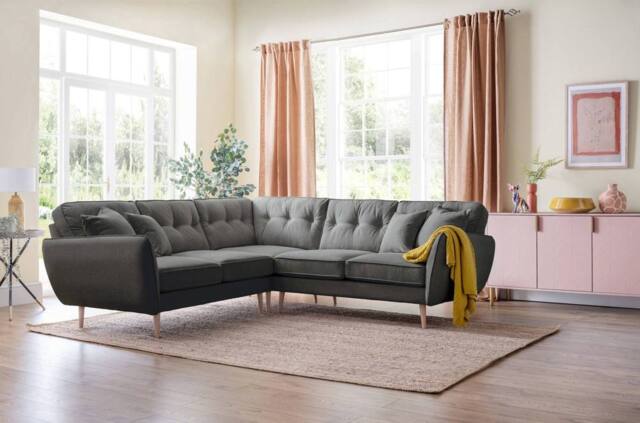 The Great Sofa Company Ailis 2 Corner 2 Faro Slate in Dark Grey - image 1