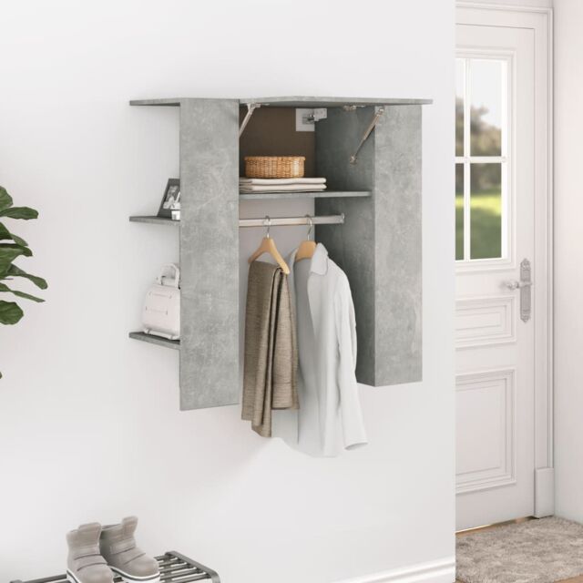 Berkfield Home Hallway Cabinet Concrete Grey 97.5x37x99 cm Engineered Wood - image 1