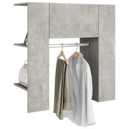 Berkfield Home Hallway Cabinet Concrete Grey 97.5x37x99 cm Engineered Wood - thumbnail 5
