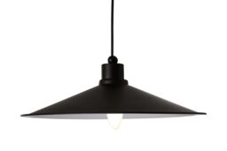 Orsina Black & White Dome Pendant Light, Stylish Ceiling Lighting For Bedroom, Sleek Hanging Lamp With UK Fittings - thumbnail 2