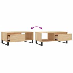 Berkfield Home Coffee Table Sonoma Oak 90x50x36.5 cm Engineered Wood in Brown - thumbnail 9